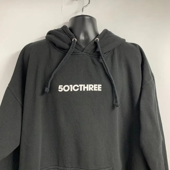 501CThree Men's 501C3 Description Graphic Print Cotton Pullover Hoodie Size 2XL - Picture 4 of 10